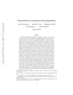 Structural bias in population-based algorithms