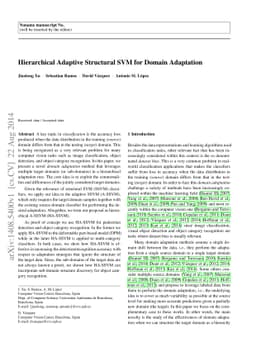 Hierarchical Adaptive Structural SVM for Domain Adaptation
