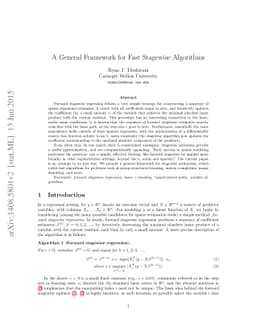 A General Framework for Fast Stagewise Algorithms