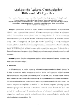 Analysis of a Reduced-Communication Diffusion LMS Algorithm