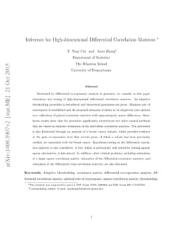 Inference for High-dimensional Differential Correlation Matrices