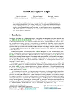 Model Checking Paxos in Spin
