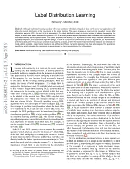 Label Distribution Learning