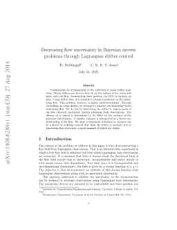 Decreasing flow uncertainty in Bayesian inverse problems through
  Lagrangian drifter control