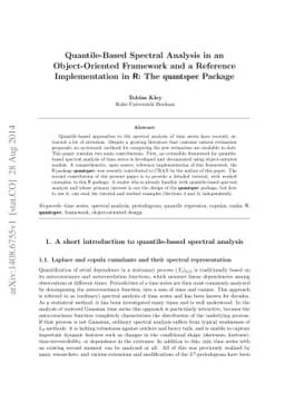 Quantile-Based Spectral Analysis in an Object-Oriented Framework and a
  Reference Implementation in R: The quantspec Package