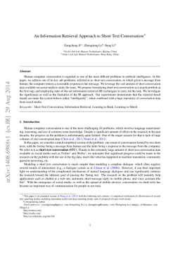 An Information Retrieval Approach to Short Text Conversation
