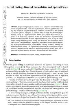 Kernel Coding: General Formulation and Special Cases