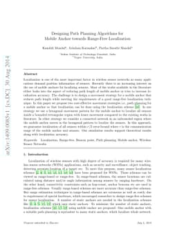 Designing Path Planning Algorithms for Mobile Anchor towards Range-Free
  Localization