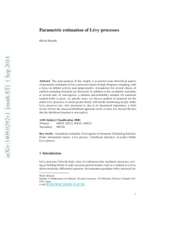 Parametric estimation of Lévy processes
