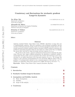 Consistency and fluctuations for stochastic gradient Langevin dynamics