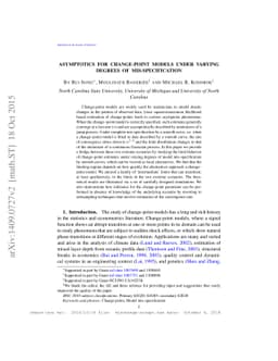 Asymptotics for change-point models under varying degrees of
  mis-specification
