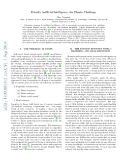 Friendly Artificial Intelligence: the Physics Challenge