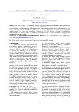Dimensionality Invariant Similarity Measure