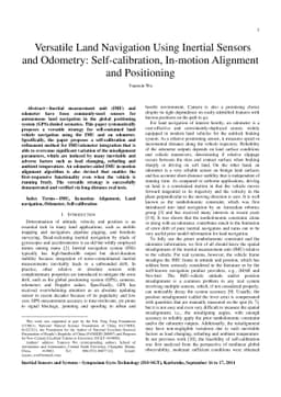 Versatile Land Navigation Using Inertial Sensors and Odometry:
  Self-calibration, In-motion Alignment and Positioning
