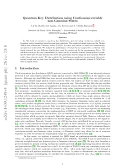 Quantum Key Distribution using Continuous-variable non-Gaussian States