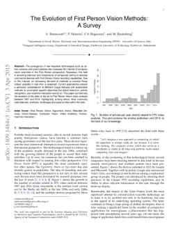 The Evolution of First Person Vision Methods: A Survey
