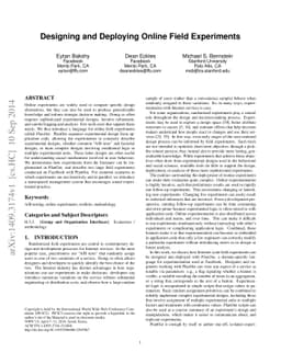 Designing and Deploying Online Field Experiments