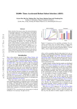10,000+ Times Accelerated Robust Subset Selection (ARSS)