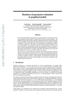 Hardness of parameter estimation in graphical models