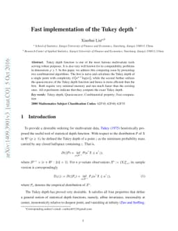 Fast implementation of the Tukey depth
