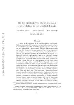 On the optimality of shape and data representation in the spectral
  domain