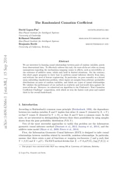 The Randomized Causation Coefficient