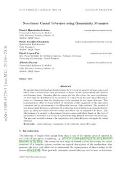 Non-linear Causal Inference using Gaussianity Measures