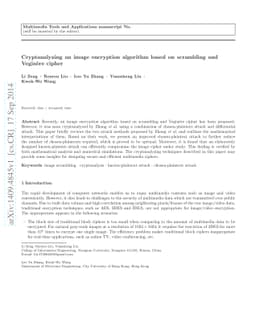 Cryptanalyzing an image encryption algorithm based on scrambling and
  Veginere cipher