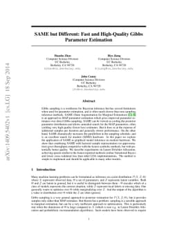 SAME but Different: Fast and High-Quality Gibbs Parameter Estimation
