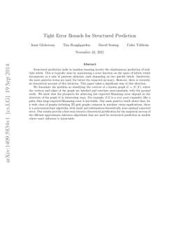 Tight Error Bounds for Structured Prediction