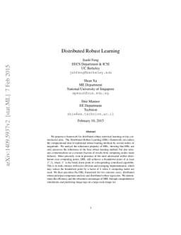 Distributed Robust Learning