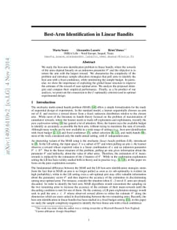 Best-Arm Identification in Linear Bandits