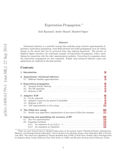 Expectation Propagation