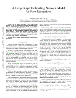A Deep Graph Embedding Network Model for Face Recognition