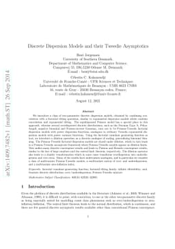 Discrete Dispersion Models and Their Tweedie Asymptotics