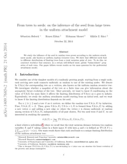 From trees to seeds: on the inference of the seed from large trees in
  the uniform attachment model