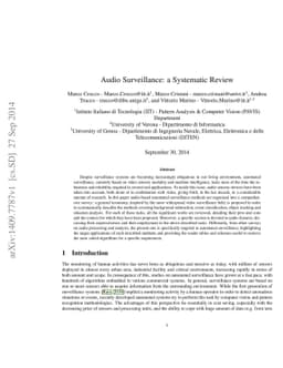 Audio Surveillance: a Systematic Review
