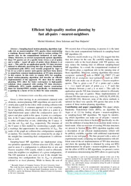Efficient high-quality motion planning by fast all-pairs
  r-nearest-neighbors