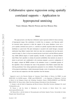 Collaborative sparse regression using spatially correlated supports -
  Application to hyperspectral unmixing