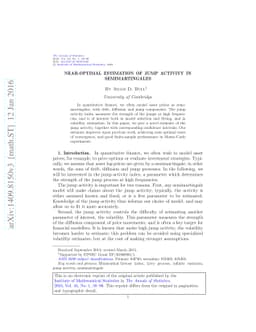 Near-optimal estimation of jump activity in semimartingales