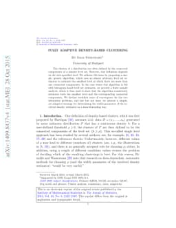 Fully adaptive density-based clustering