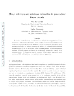 Model selection and minimax estimation in generalized linear models