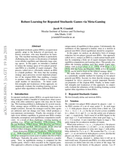 Non-myopic learning in repeated stochastic games