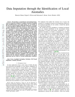 Data Imputation through the Identification of Local Anomalies