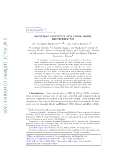 Bootstrap confidence sets under model misspecification