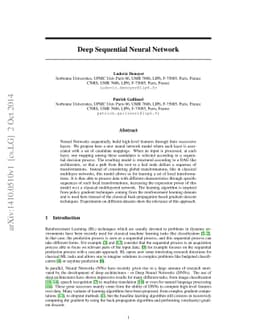 Deep Sequential Neural Network