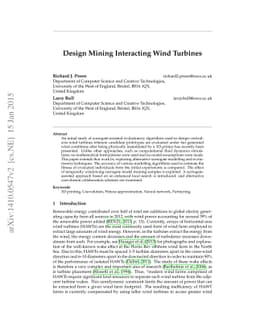 Design Mining Interacting Wind Turbines