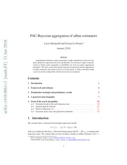 PAC-Bayesian aggregation of affine estimators