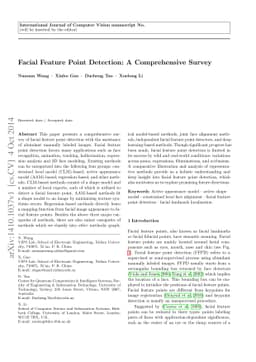 Facial Feature Point Detection: A Comprehensive Survey