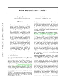 Online Ranking with Top-1 Feedback